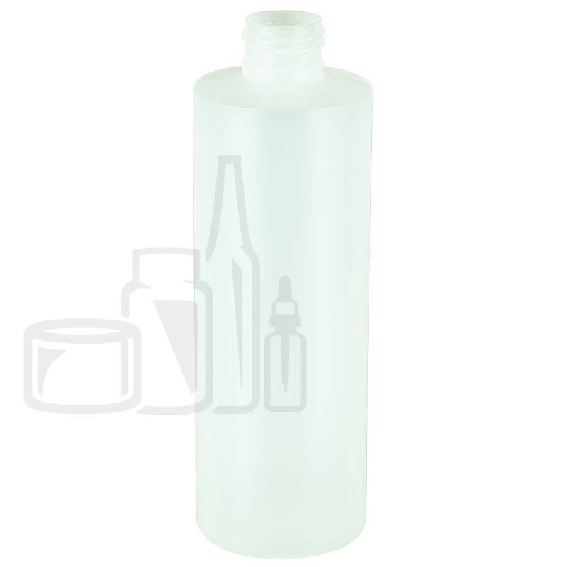 8oz HDPE Plastic Natural Cylinder Bottle 24-410(468/case)