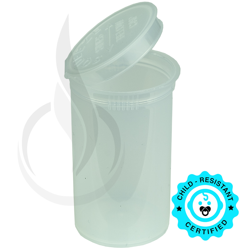 30 Dram Silver Opaque Plastic Pop Top Container, 150/cs