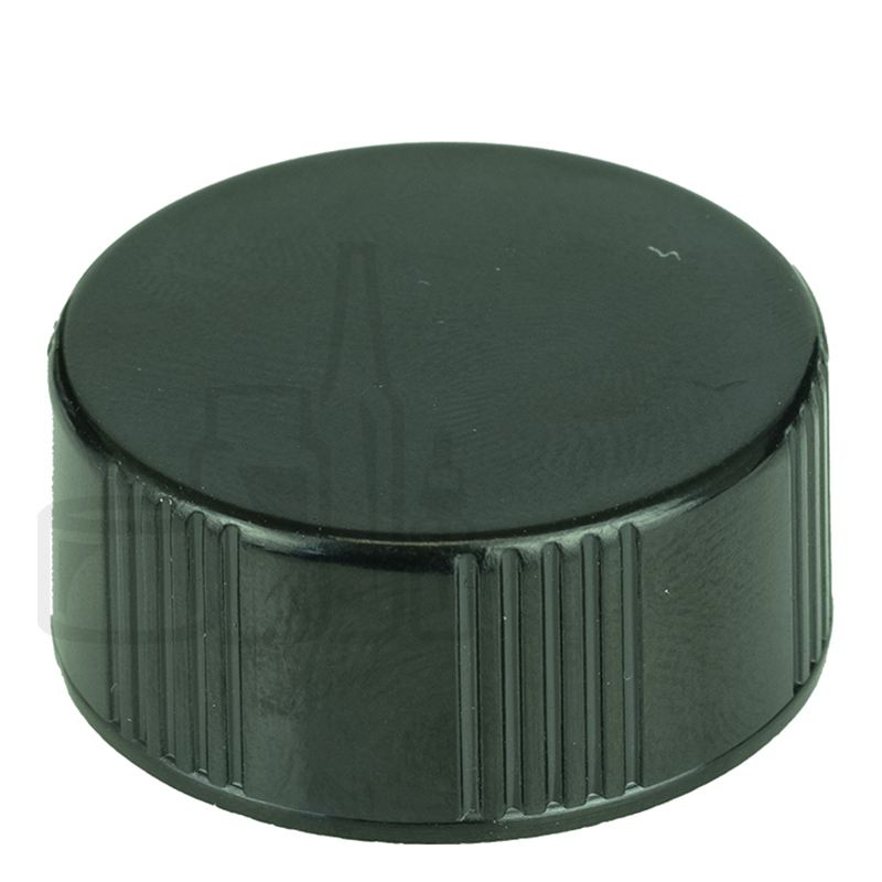 Black CT Closure Phenolic Lid w/ Polycone Liner 24-400(5000/case)