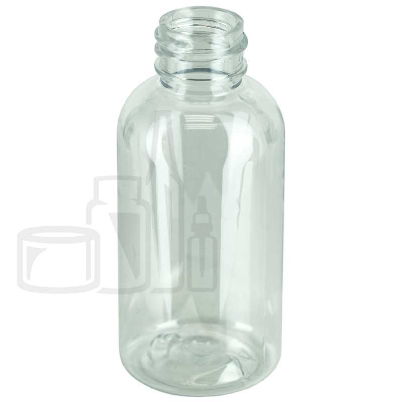 2oz CLEAR Boston Round PET Plastic Bottle 20-410(1120/case)