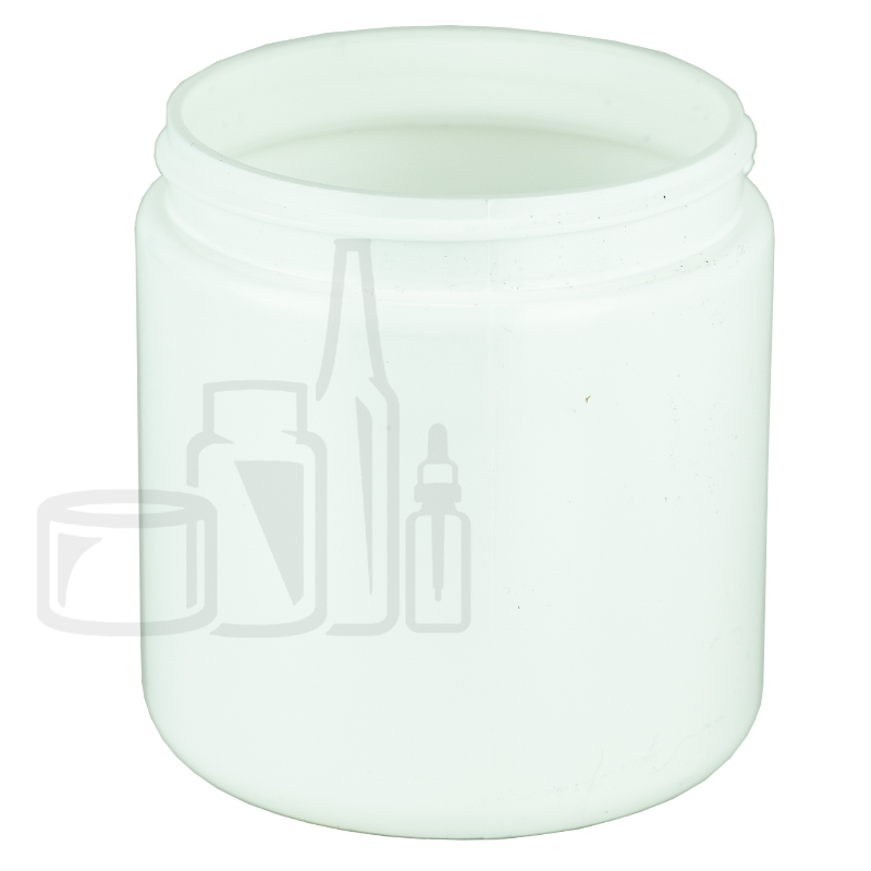 WHITE 8oz HDPE Plastic Jar 70/400(320/case)