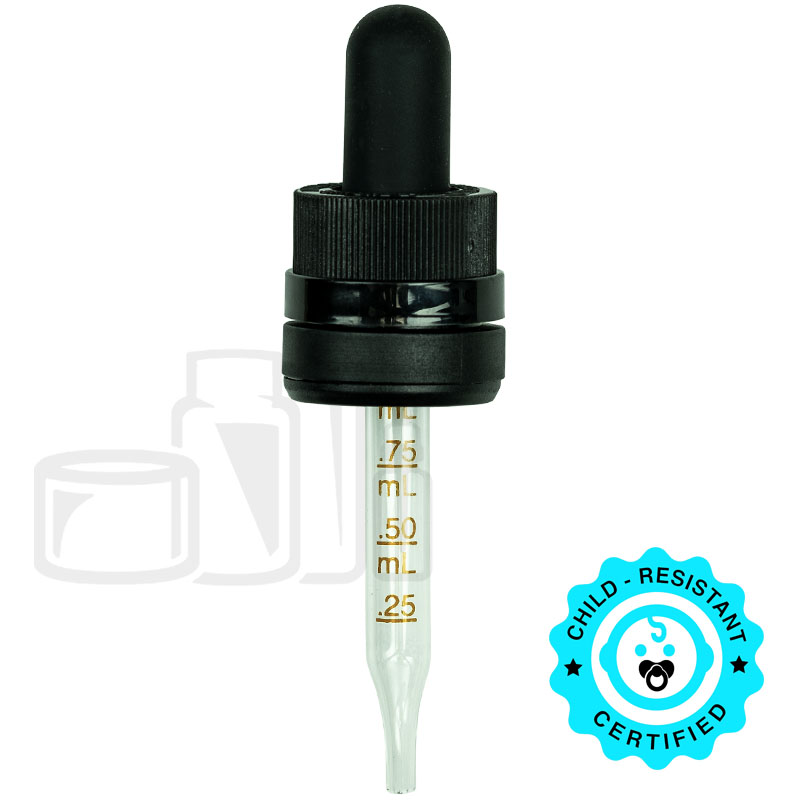 CRC/TE Super Dropper - Black w/Markings on Pipette - 58mm 18-415(1400/case)