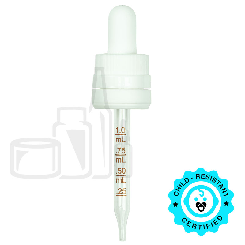 CRC/TE Super Dropper - White with Measurement Markings on Pipette - 77mm 18-415(1400/cs)