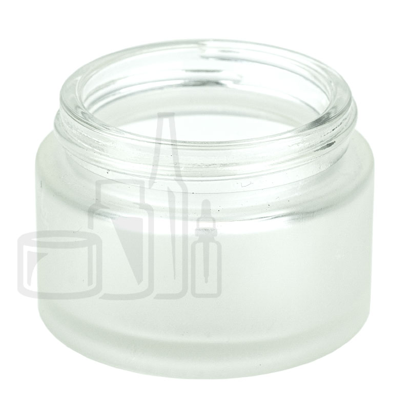 1oz Frosted Clear Glass SS Jar 48-400(180/cs)