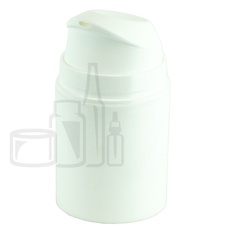 50ml White Airless Pump Stubby Bottle with White Matte CapDO NOT SELL AS IS - INVENTORY LOCATION PURPOSE ONLY