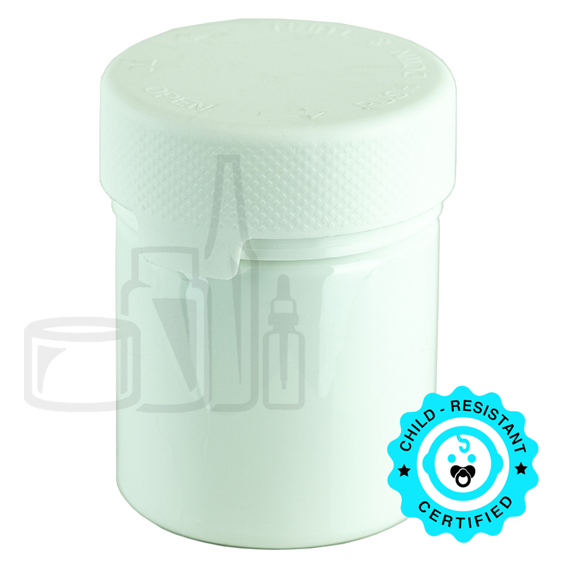 3oz PET Plastic Aviator Series by Chubby Gorilla TE/CRC Opaque White w/Solid White Cap(400/case)