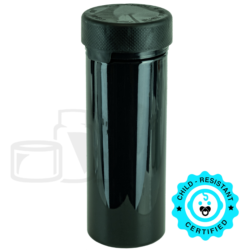 8oz PET Plastic Aviator Series by Chubby Gorilla TE/CRC Solid Black w/ Black Cap(200/case)