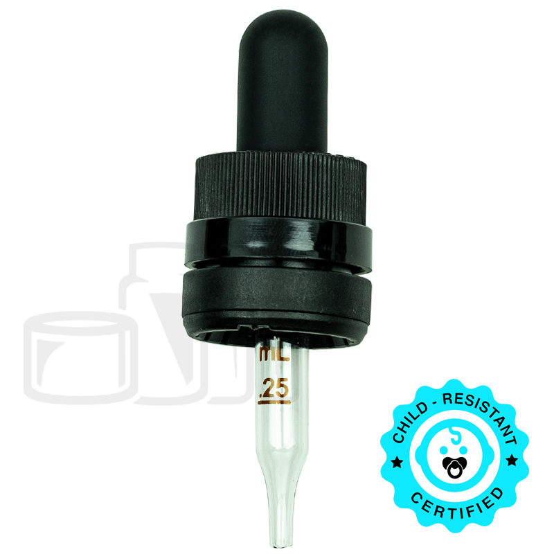 CRC/TE Super Dropper - Black with Measurement Markings on Pipette - 48mm 18-415(1400/cs)