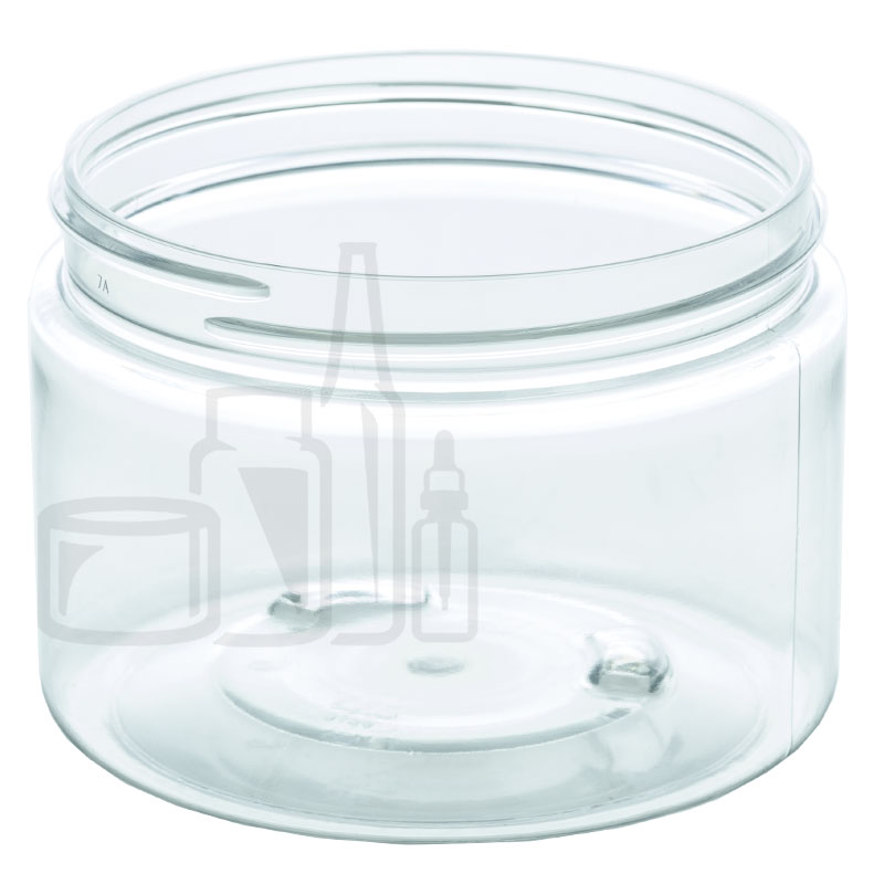 12oz PET Plastic SS Jar - Clear - 89-400 (120/case)