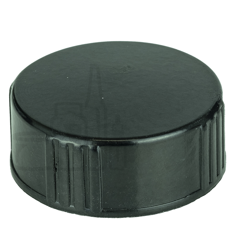 Black CT Closure Phenolic Lid w/ Polycone Liner 28-400(2400/case)