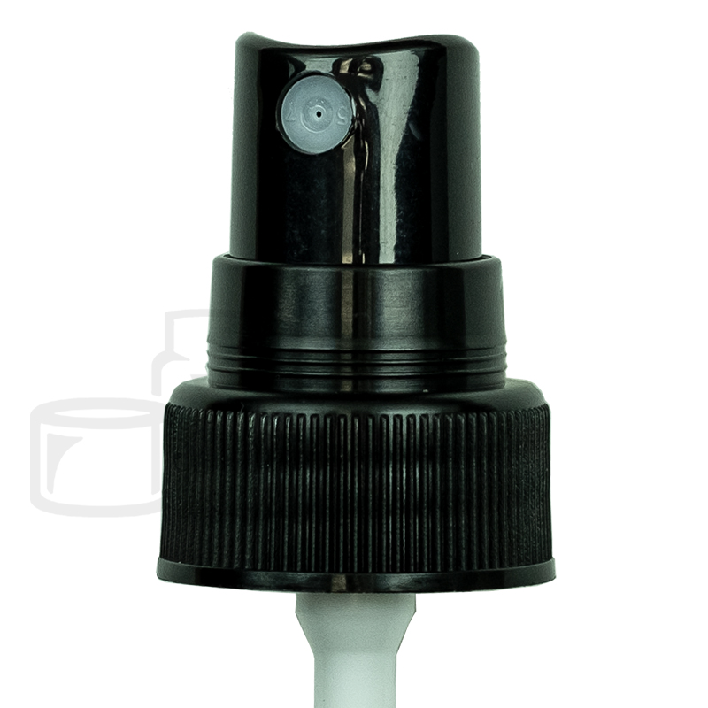 BLACK Fine Mist Sprayer Ribbed Skirt 22-400 110MM Dip Tube(1600/case)