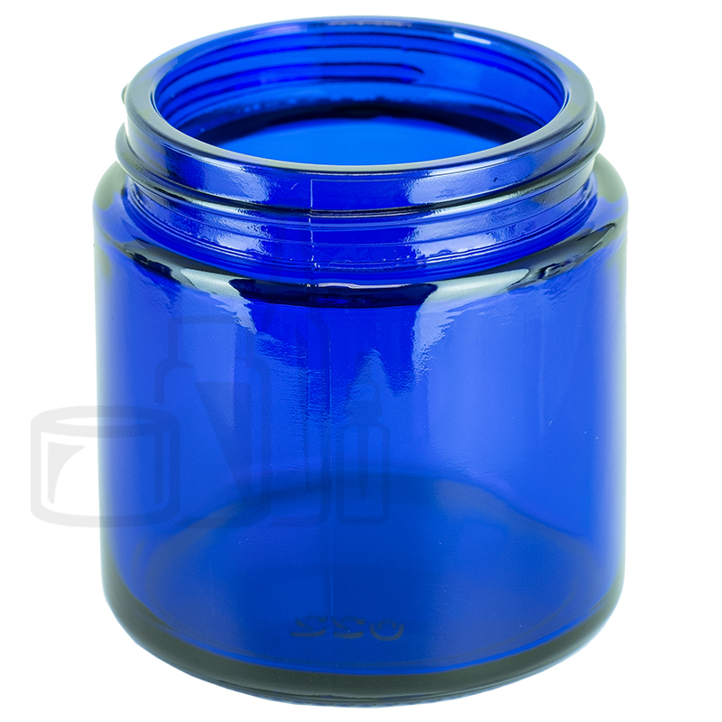 4oz Cobalt Blue Glass SS Jar 58-400(90/cs)