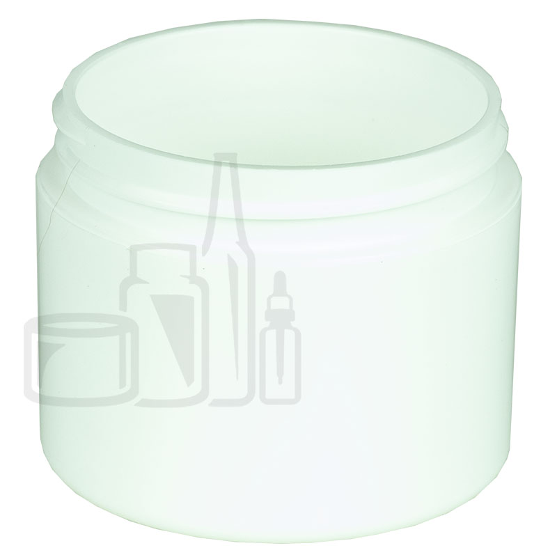 2oz Straight Base Solid White PP Double Wall Jar - 58-400(360/case)