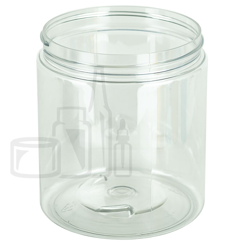 19oz Clear PET Plastic SS Jar 89-400(Tray Packs)