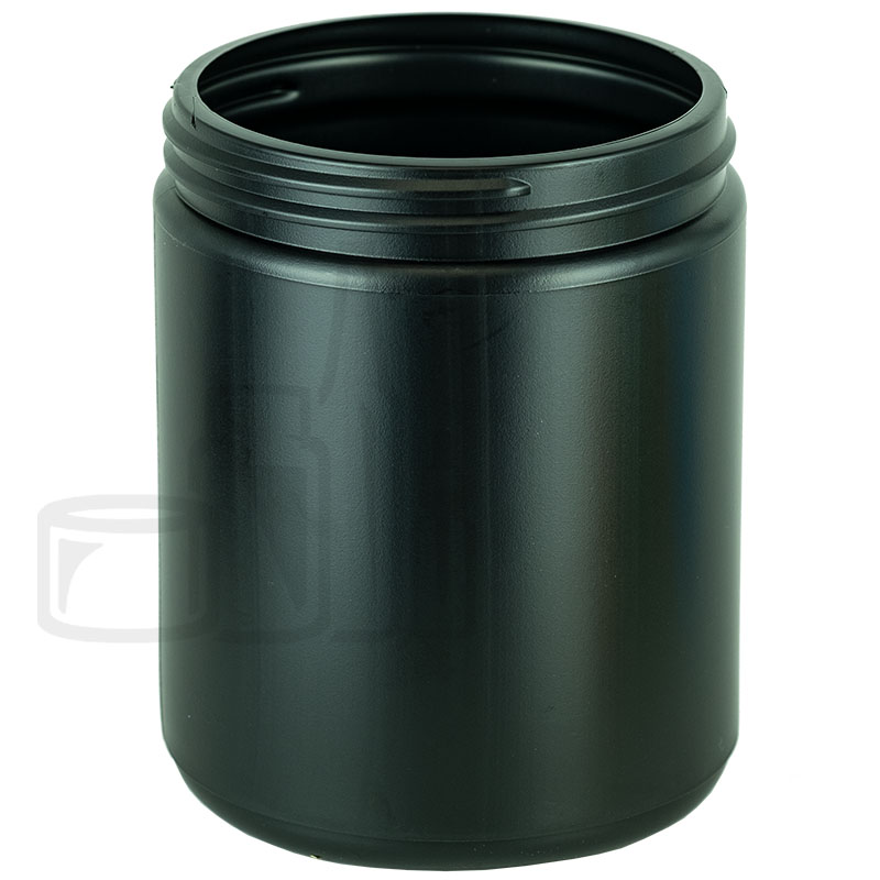 BLACK 20oz HDPE Jar 89/400(180/case)