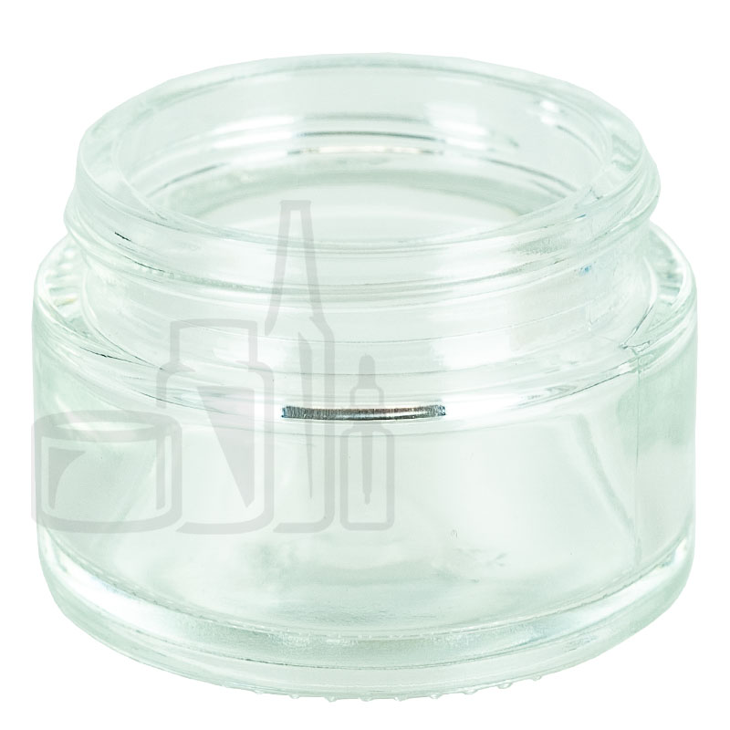 1oz Clear Glass SS Jar 48-400 - Liquid Bottles LLC