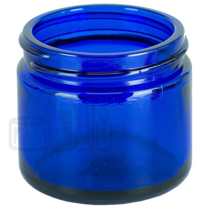 2oz Cobalt Blue Glass SS Jar 53-400(168/cs)