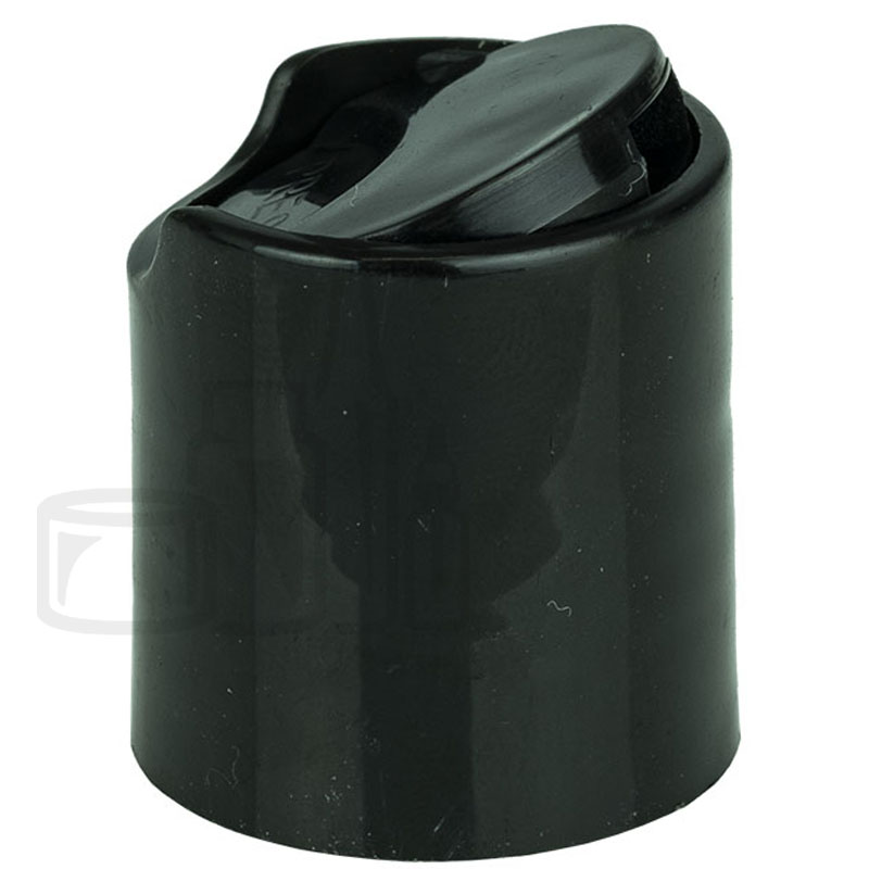 Disc Top - Black - Smooth Skirt - Pressure Liner - 24-410 (3000/case)