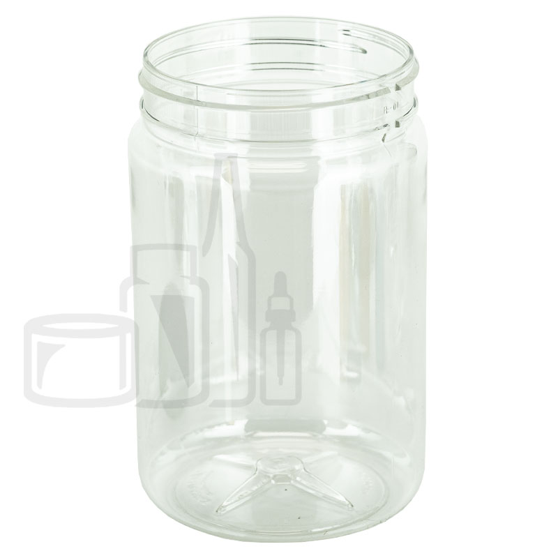 32oz Clear PET Round Jar with 89-400 Neck Finish