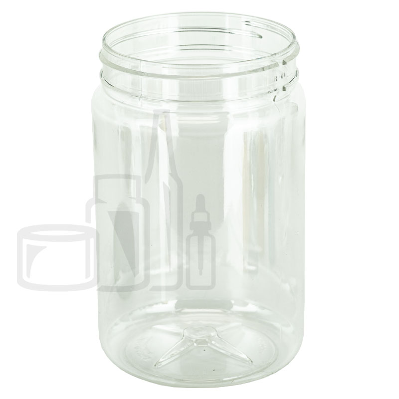 Original Series Wide Mouth Glass Bottles w/ White Lids - Bulk Case of