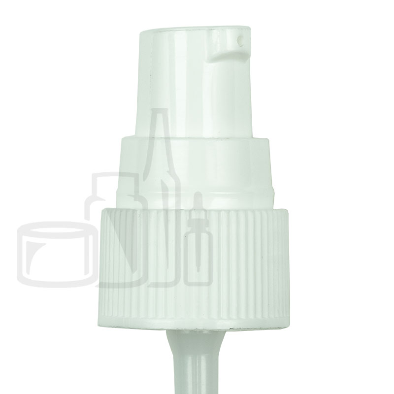 WHITE Treatment Pump Ribbed Skirt 20-400 - 3.56'' Dip Tube(1000/case)