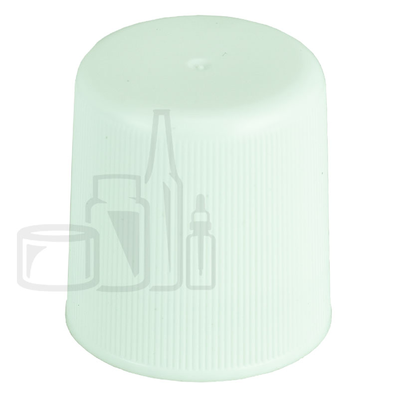 White PP Ribbed Skirt Screw Cap for 3oz Roll on Bottle(850/case)