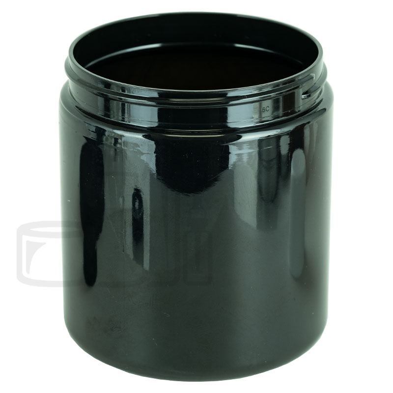 19oz Black PET SS Jar 89-400(120/cs)
