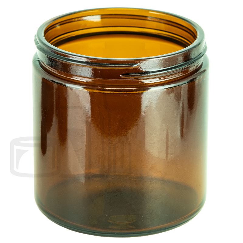 16oz Straight Sided Clear Glass Jars with 89/400 Thread