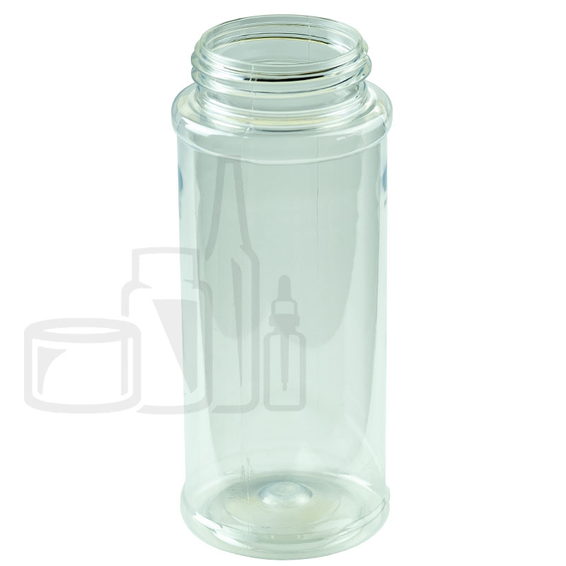 3.5oz Clear PET Plastic Spice Jar 43/485 - Liquid Bottles LLC