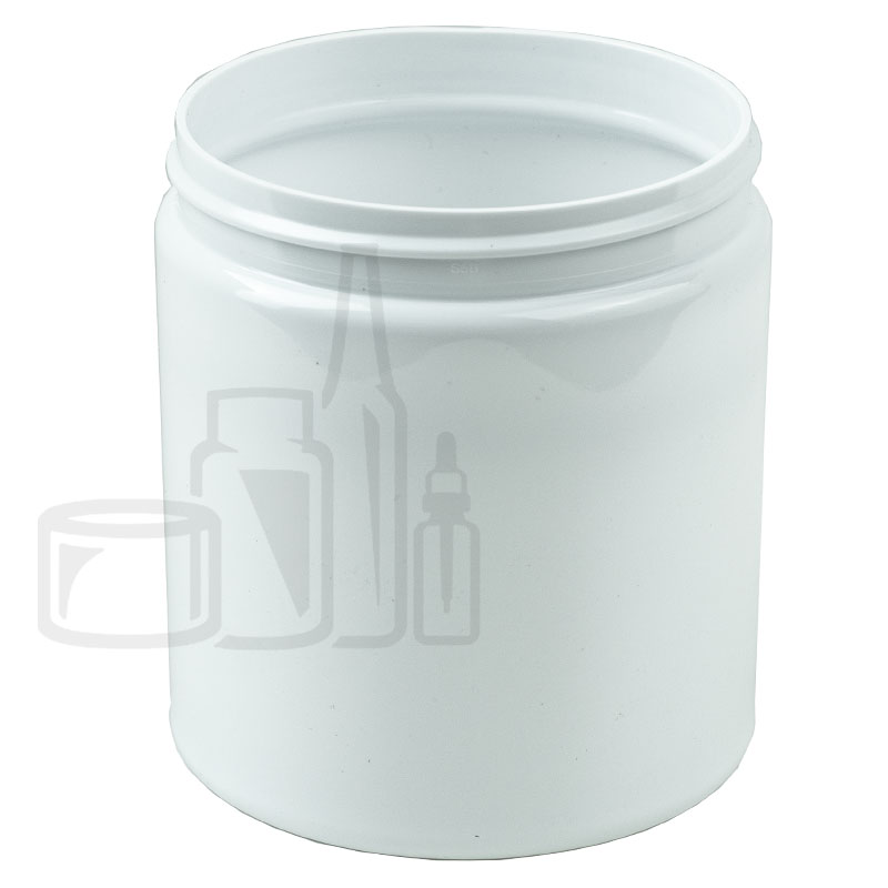 19oz White PET Plastic SS Jar 89-400(120/case)