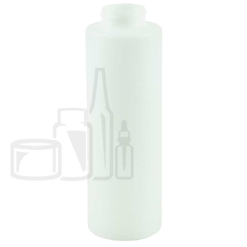 16oz Natural HDPE Plastic Cylinder Bottle 38-400(243/case)