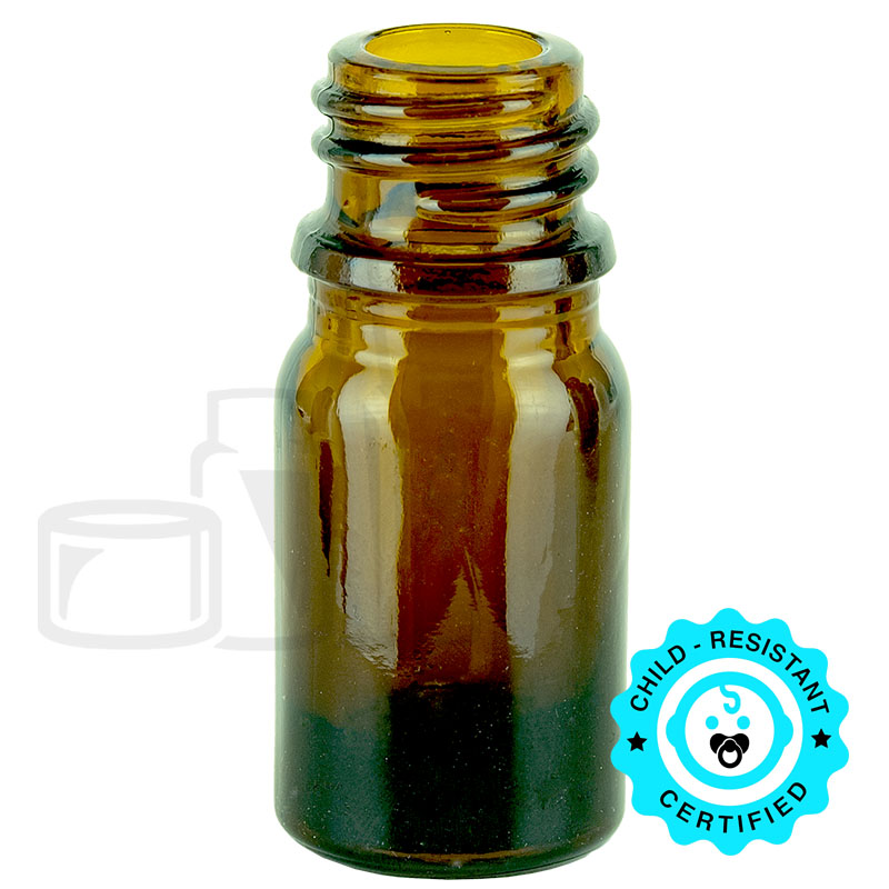 5ml Amber Glass Euro Bottle 18-415(765/case)