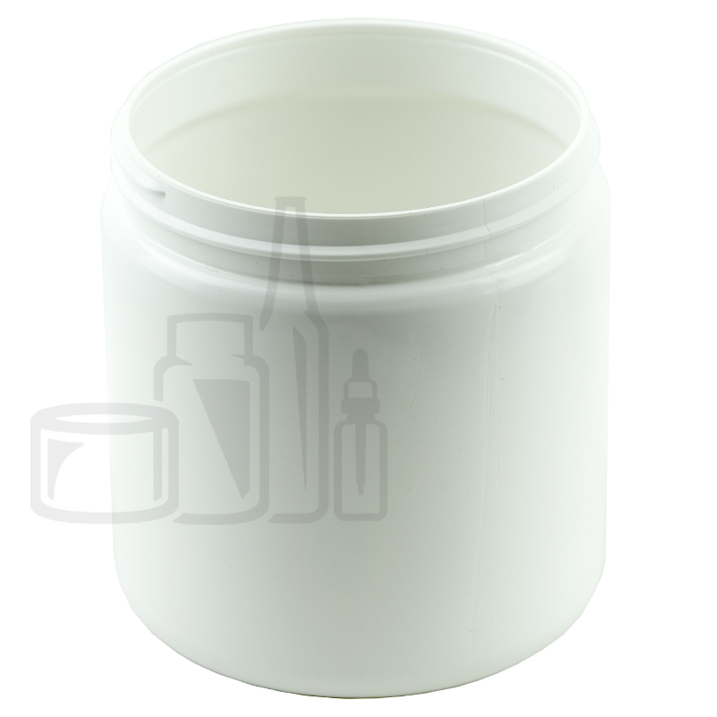 WHITE 19oz HDPE Plastic Jar 89/400(144/case)