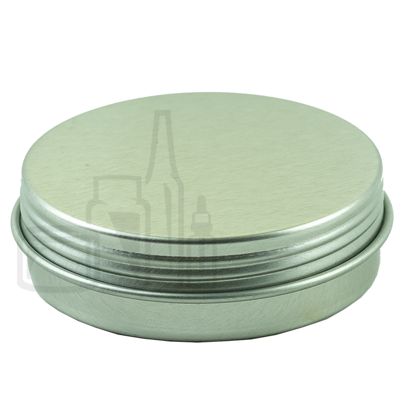 0.5oz Silver Steel Tin with Screw-Top Lid