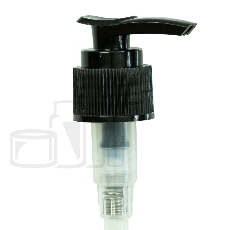 Lotion Pump - 24/410 - Black - Ribbed - 8'' (800/case)