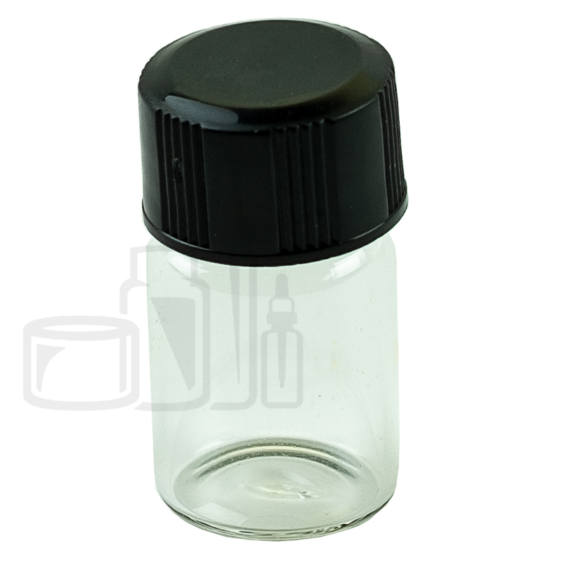 2ml Clear Glass Vial w/BLACK CT Closure