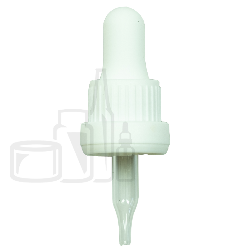 NON CRC + Tamper Evident Dropper - White  - 48mm 18-415