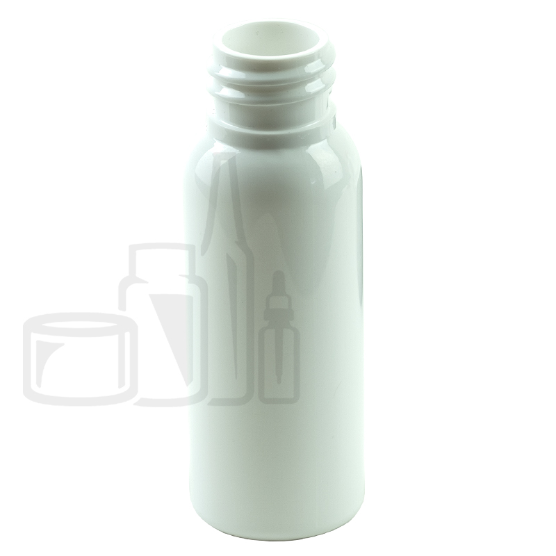 1oz White Cosmo Round PET Bottle 20-410(1300/cs)