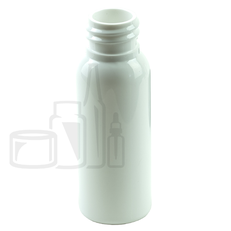 1oz White Cosmo Round PET Bottle 20-410(1300/case)