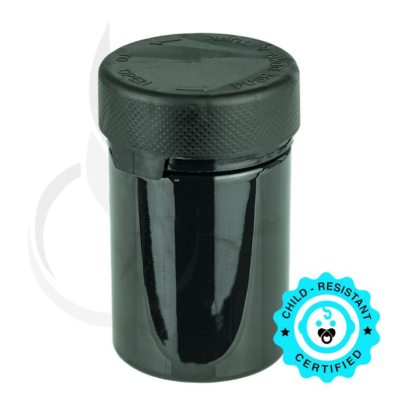 4oz PET Plastic Aviator Series by Chubby Gorilla TE/CRC Solid Black w/Solid Black Cap(400/case)