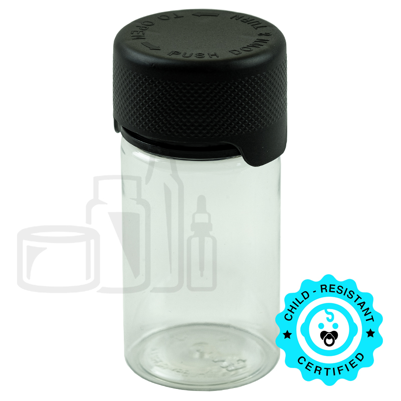 60ML PET Plastic CLEAR MINI CHUBBY GORILLA BOTTLE W/ CRC/TE BLACK CAP(500/case)