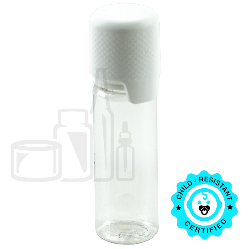 16.5ML PET Plastic CLEAR CHUBBY GORILLA BOTTLE W/ CRC/TE WHITE CAP(1000/case)