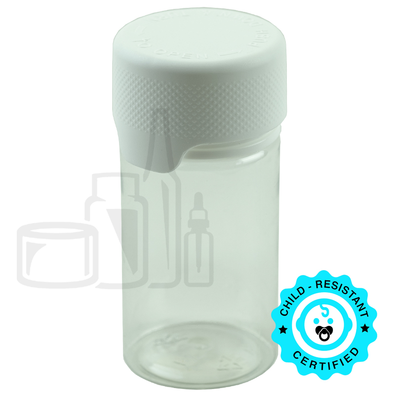 Clear PET Plastic Flasks with Tamper-Evident Cap