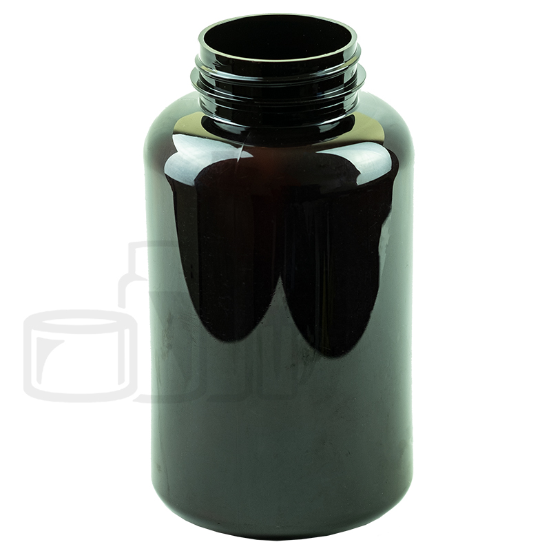 400cc Dark Amber PET Plastic Packer Bottle 45-400(168/cs)