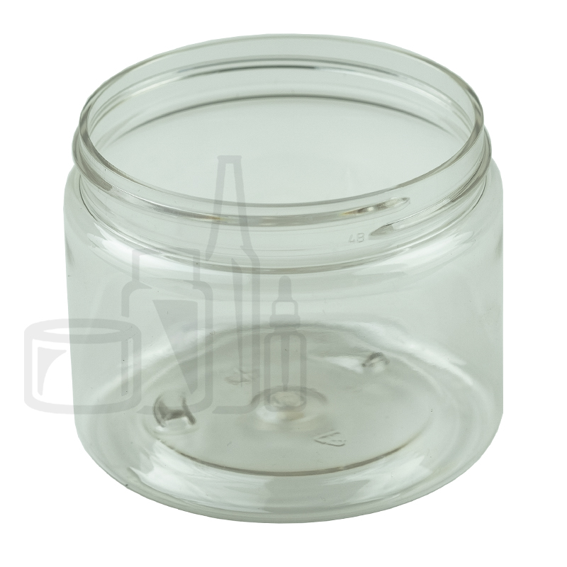 6 oz Clear Pet Plastic Straight Sided Jars - Clear BPA Free 70-400