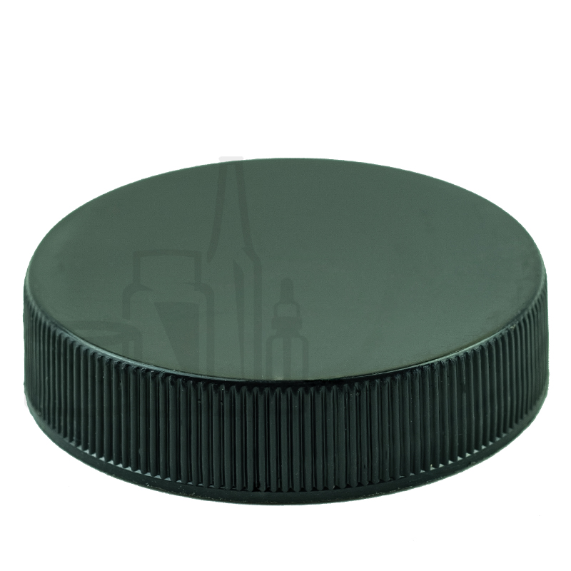 Black Ribbed CT Closure 45-400 with PS113 PRT Liner Smooth Top - 2,500/case