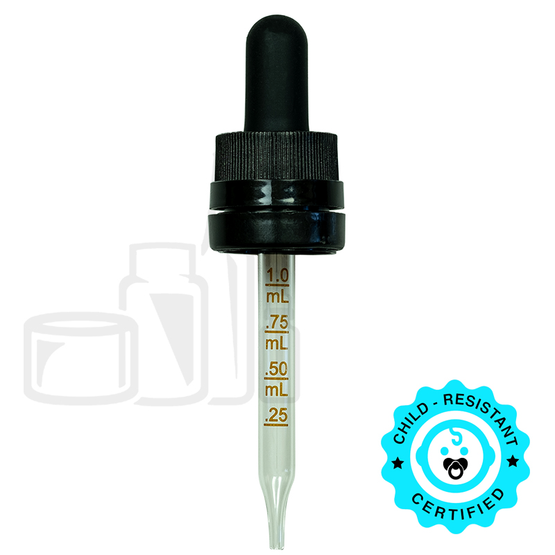 CRC/TE Super Dropper - Black w/ Markings on Pipette - 77mm 18-415(1800/case)