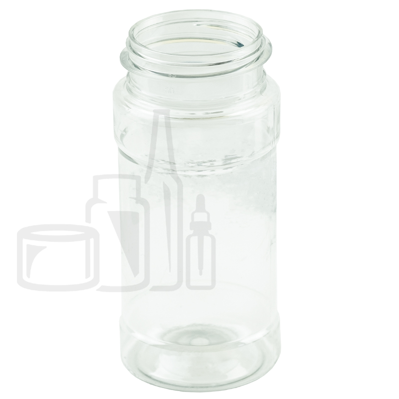 4oz Clear Pet Plastic Spice Jars (Red Cap) - Clear 43-485