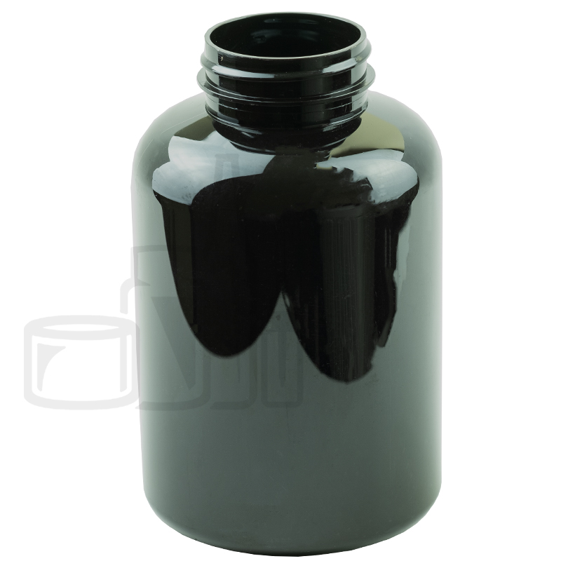 500cc Dark Amber PET Plastic Packer Bottle 45-400(140/case)