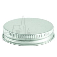 Silver Metal 58-400 Lid with standard plastisol liner for 4oz Clear Frosted Jar ONLY (1300/cs)